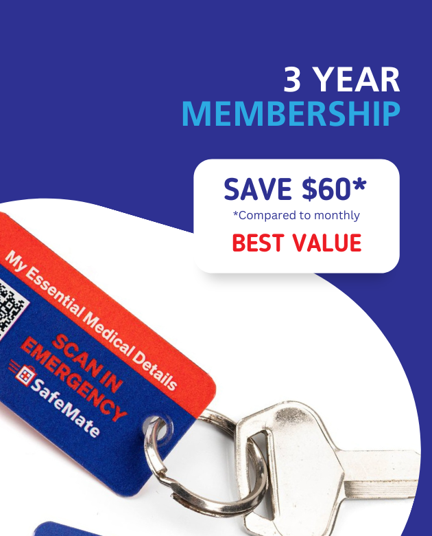 SafeMate PLUS (QLD only) - 3 Yearly Membership - SafeMate